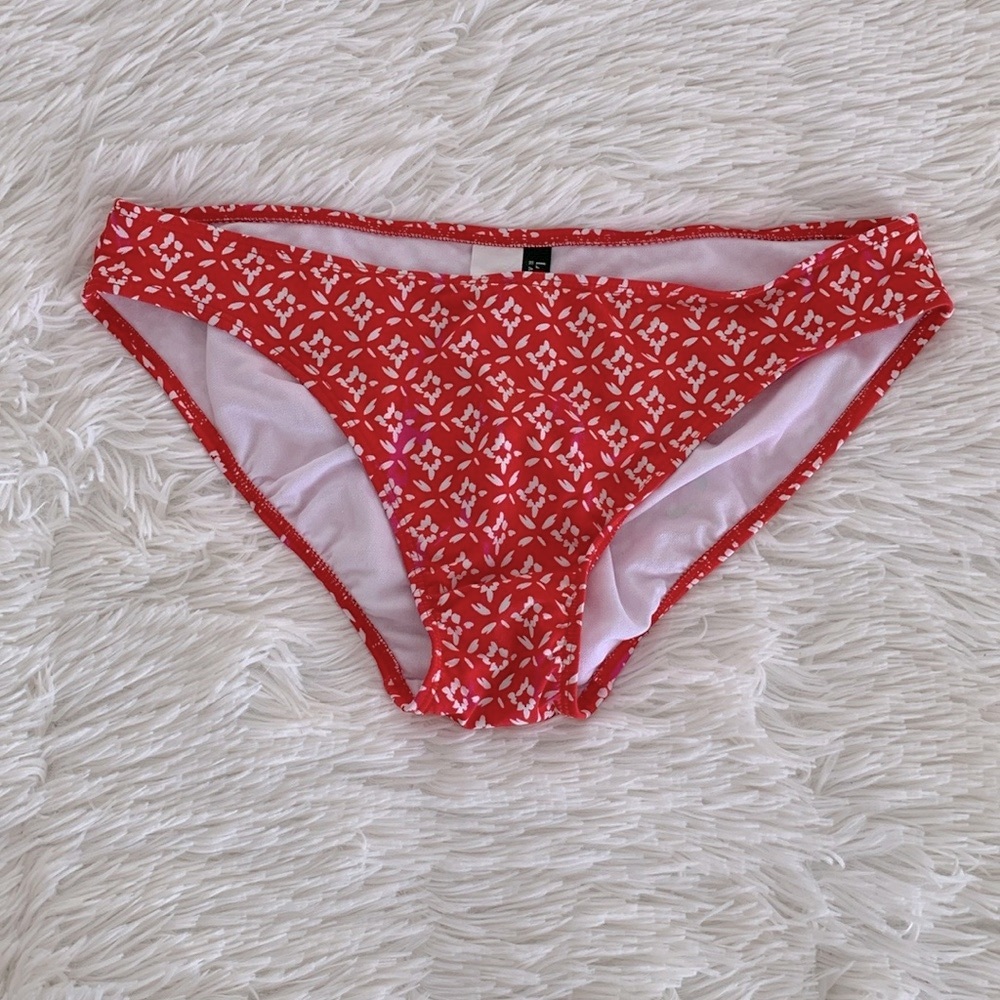 Lauren Ralph Lauren Red and White Bikini Bottom